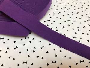 Blød elastik - velegnet til undertøj, 2,5 cm - ensfarvet, lilla
